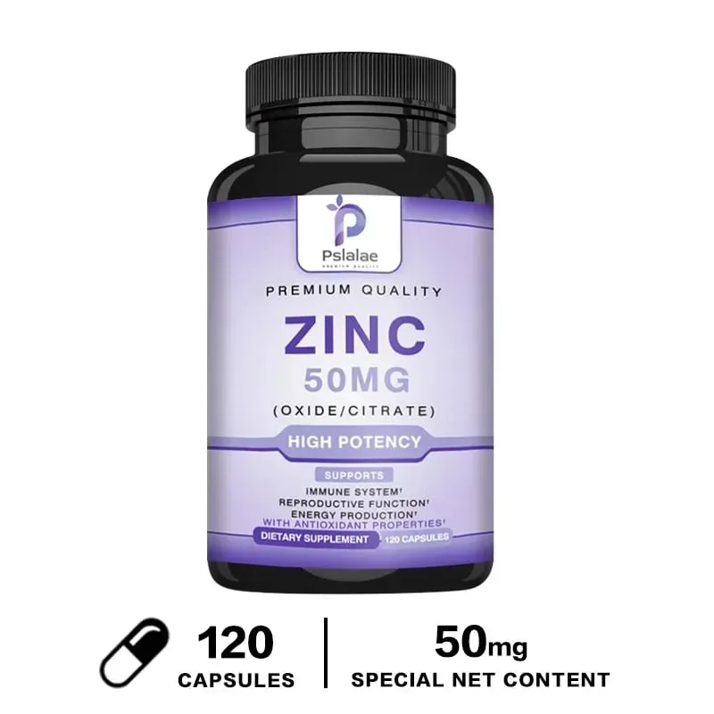 Zinc Supplements - Promotes Energy Production Supports Immune System and Overall Health