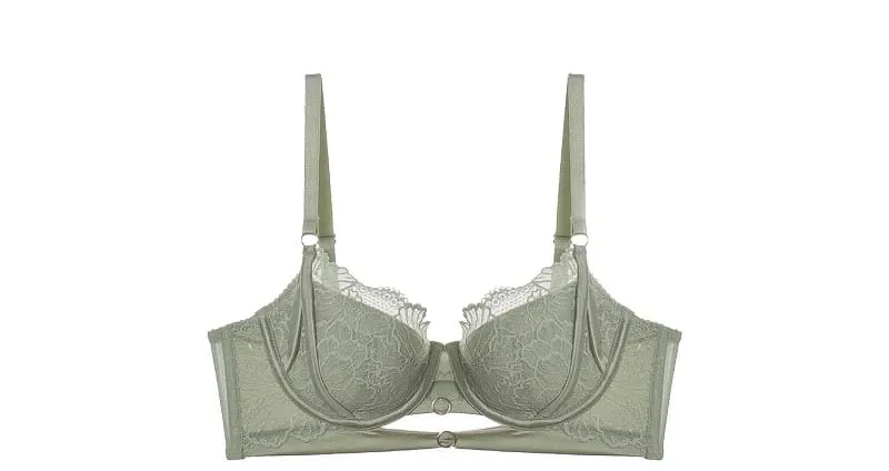 Anime Lace Bra Set Push Up Underwire Japan Kawaii Hollowed Bralette Small Chest Sexy Sheer Thin Cup Pure Girlish Lingerie Set — image 9