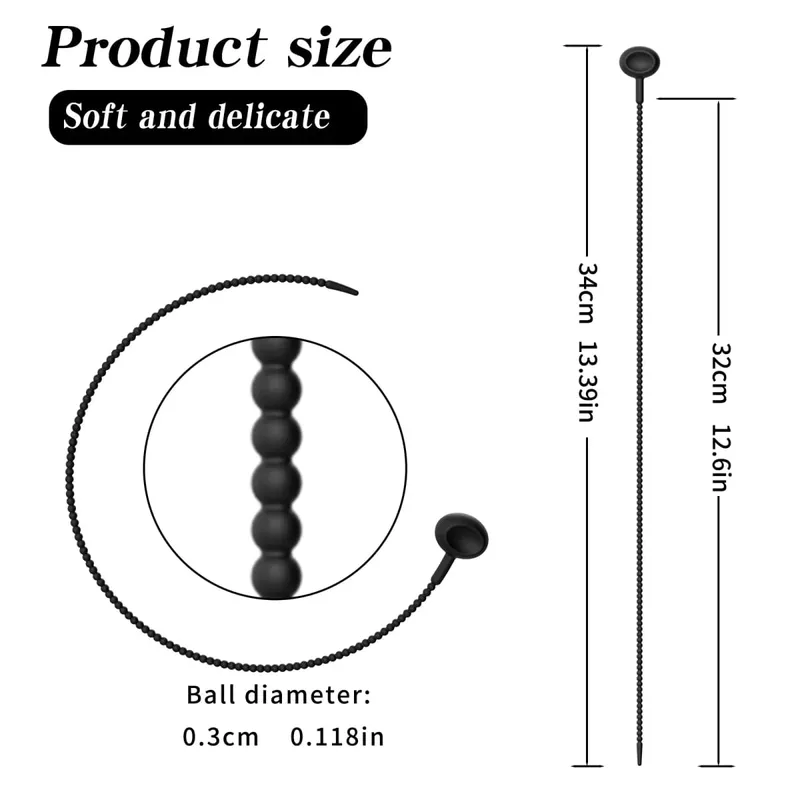 Graduated Urethral Dilator Set – 7 Sizes Soft Silicone Penis Sounding Rod for Men Reusable Sound Trainer Adult Sex Toy