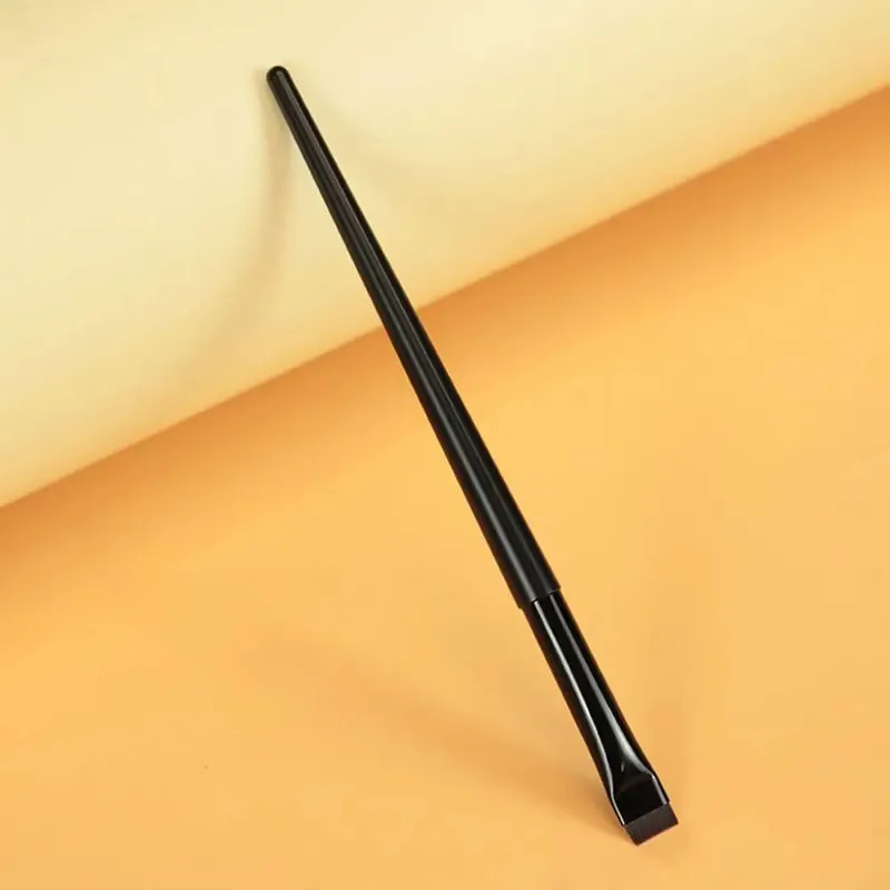 Pennello per cosmetici Strumento per trucco Pennelli per eyeliner angolati fini per principianti Pennello per sopracciglia piatto Pennello per sopracciglia Pennello per trucco a lama