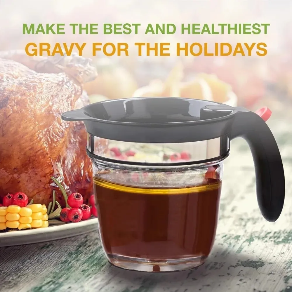 1pc Fat Separator Bottom for Mess-Free Straining Built-in Oil Strainer for Efficient Grease Separation Essential Kitchen Utensil