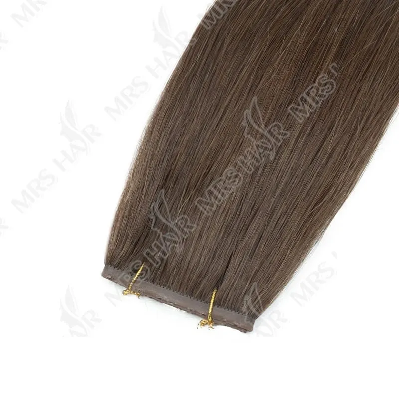 XO Twin Tabs Schmetterlingshaar-Einschlagverlängerungen, Echthaar, doppelt eingespritztes PU-Einschlagloch, flache Twin Tabs, echtes natürliches Microlink-Haar