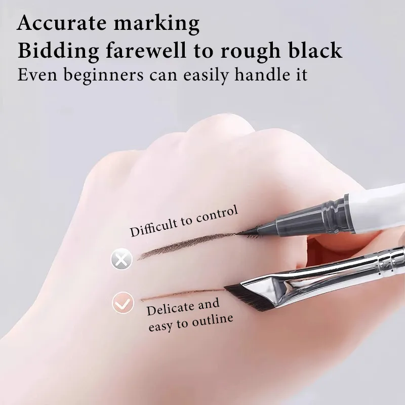 1/2/3PCS Professional Ultra Thin Angled Eye Liner Brush Fine Angle Flat Eyebrow Contour Makeup Detail Brushes Face Makeup Tools