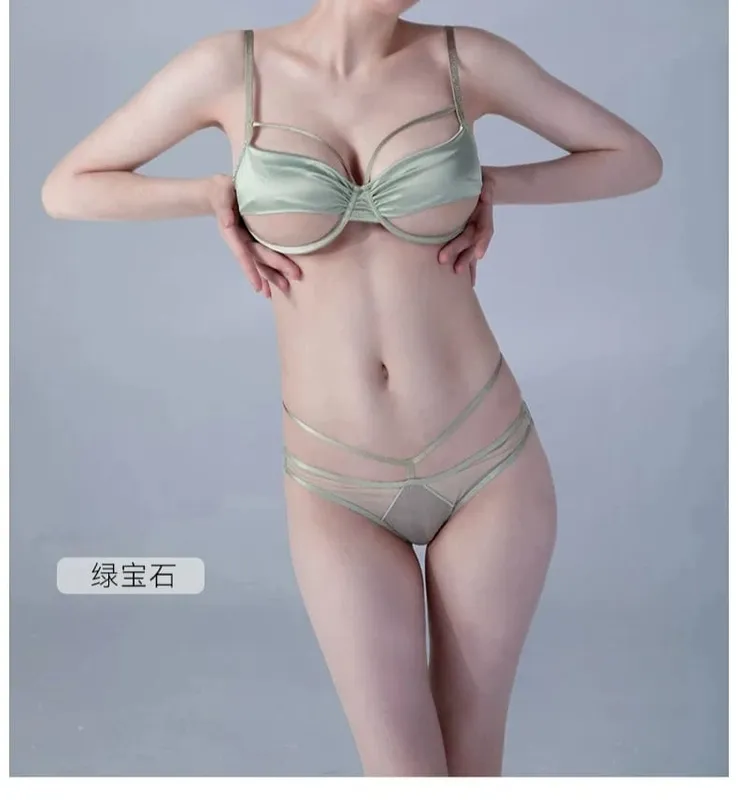 Ladies New Thin Cup Slimming Lingerie Set Soft underwire Push Up Bra Minimizing Effect Gathers Side Bulge Anti Sagging Soft