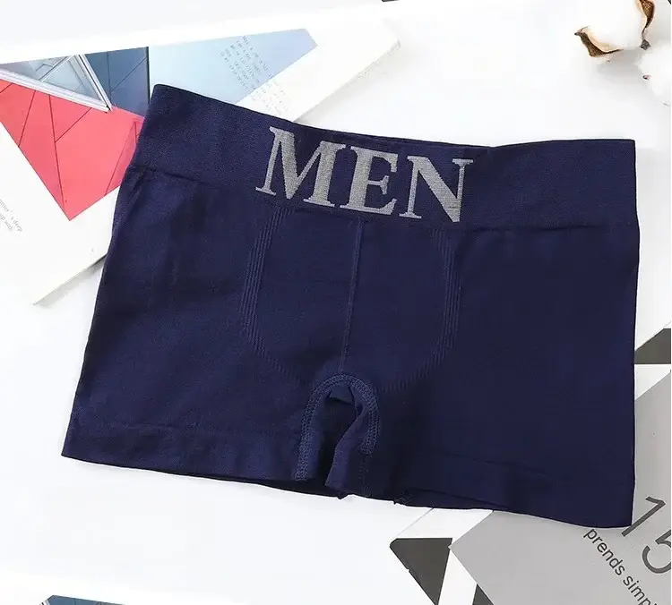 3 Pcs/Lot Panti ng Panlalaking Panloob na Kasuotang Panloob Boxers Breathable Man Boxer Solid na Pantalon Kumportableng Panlalaking Brand na Shorts Itim na Asul na Panloob