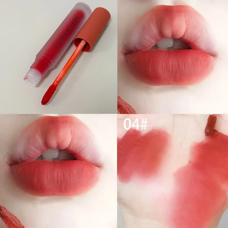 Herorange Velvet Matte Lip Mud Low Saturation Waterproof Long Lasting Non-Sticky Cup Lip Makeup
