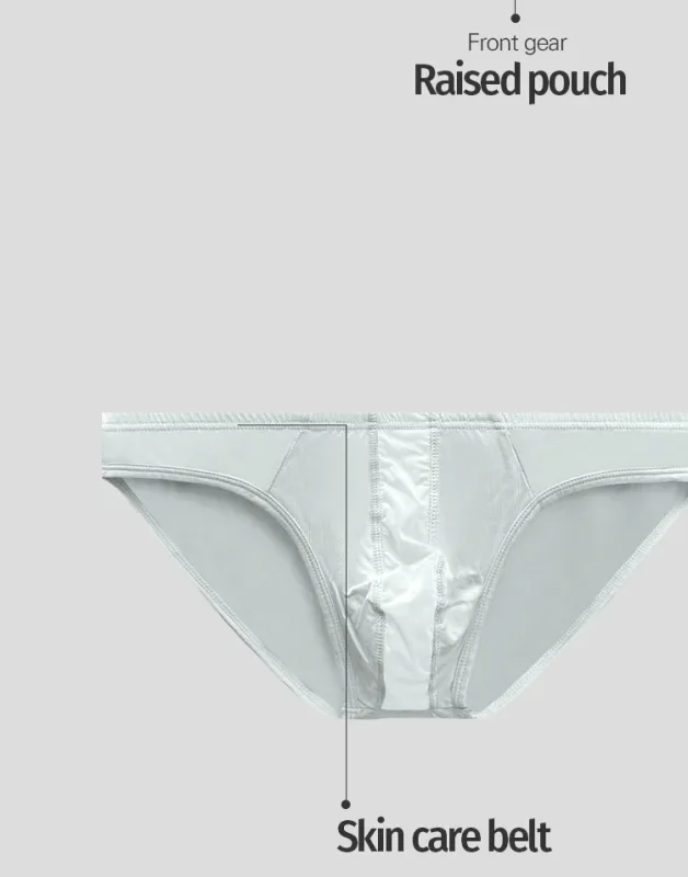 1PCS Herren Low Rise Solide Grau Bikini Unterwäsche Elastische Einfache Kante Weiche Stretch Stoff 3D Kontur Beutel Männliche Slips