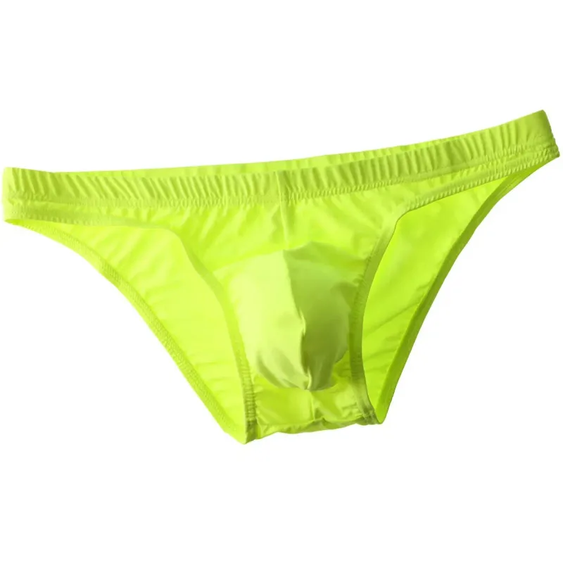 Ropa interior breve para hombre, calzoncillos sexis transpirables a la moda, calzoncillos cómodos elásticos de cintura baja de seda helada K58