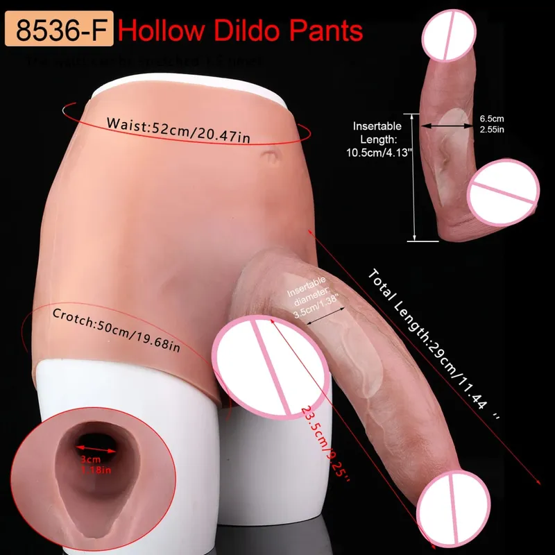 Wearable Extra Large Penis Sleeve Silicon Soft Hollow Penis Panties High-Grade Adult Intimate Toys For Men Adult 18+ Tools
