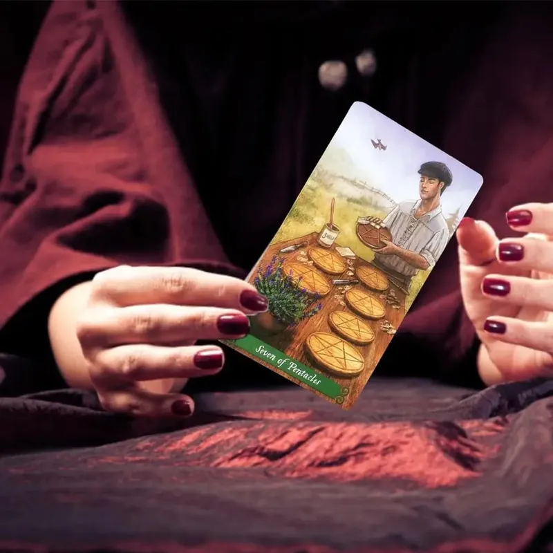 new Tarot deck oracles cards mysterious divination green witch tarot cards for women girls cards game board game — image 6