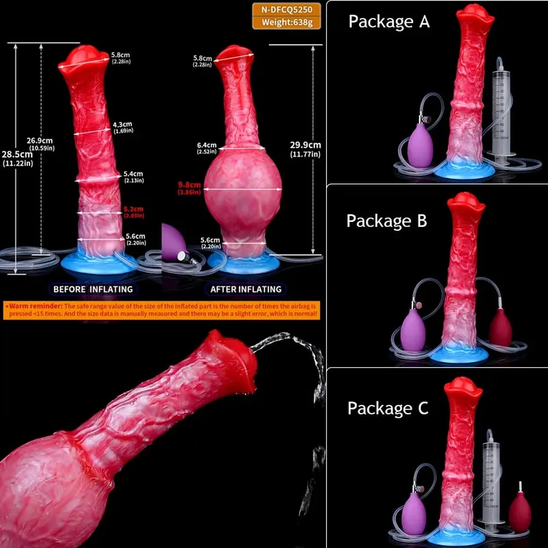 Kembung Memancut Kuda Dildo Palam Dubur Silikon Memancut Zakar dengan Simpul G Spot Dubur Jurulatih Mainan Seks Gay Lelaki Wanita