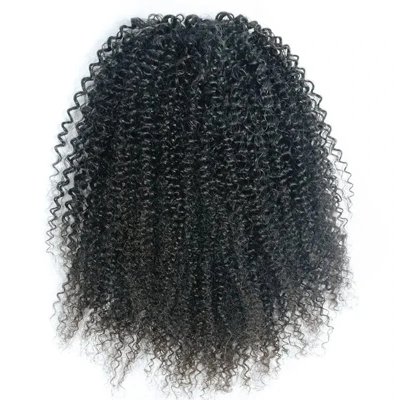 Ms Afro Kinky Curly Ponytail Human Hair Extensions Drawstring 3C 4A Wrap Around Ponytails 10-22Inch Clip In Hair Extensions Remy