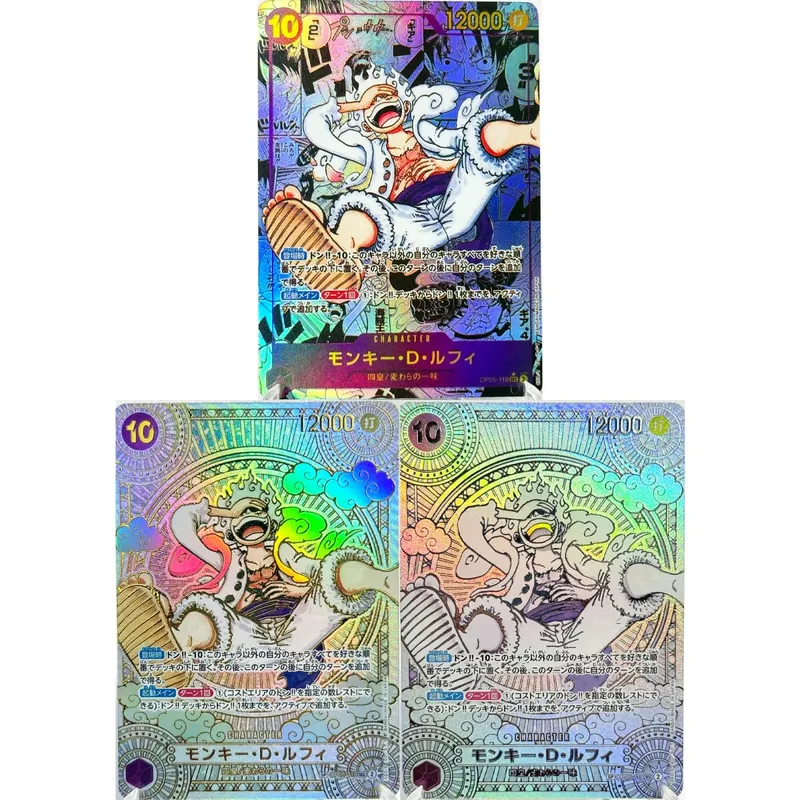 (EN/JP) ONE PIECE GAME Card Monkey D Luffy OP05-119 Manga SP Gold/Silver High Quality Textured Flagship Proxy Cards
