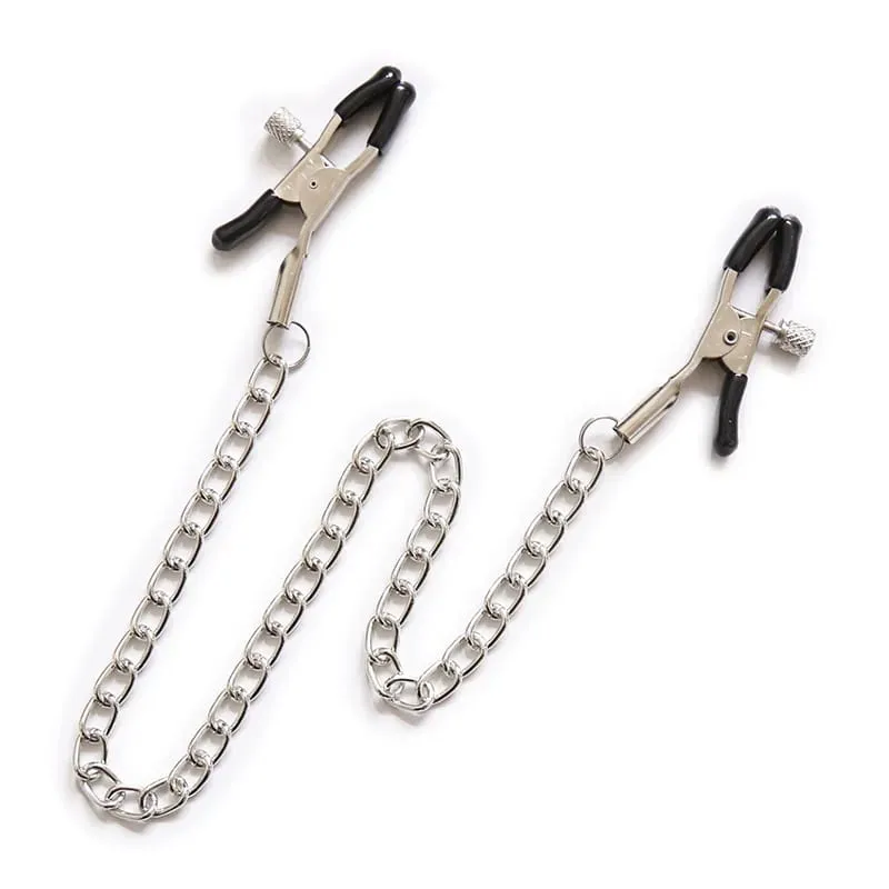 No Vibrator Nipple Clamp With Chain Nipple Clips BDSM Fetish Clamps Bondage Adult Games Couples Sex Toys For Women Products 18