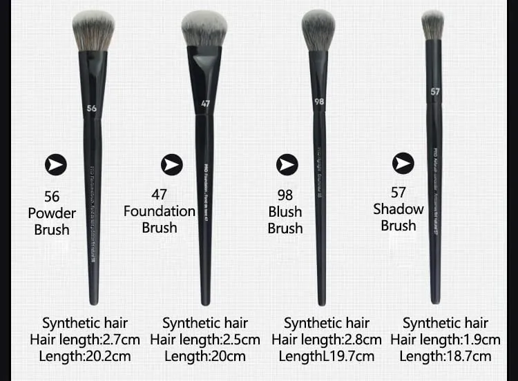5/16/26pcs/set Black Powder Makeup Brushes Angled Sculpting Foundation Face essential cosmetic tools Eyeshadow Eye Make Up Brush — image 5