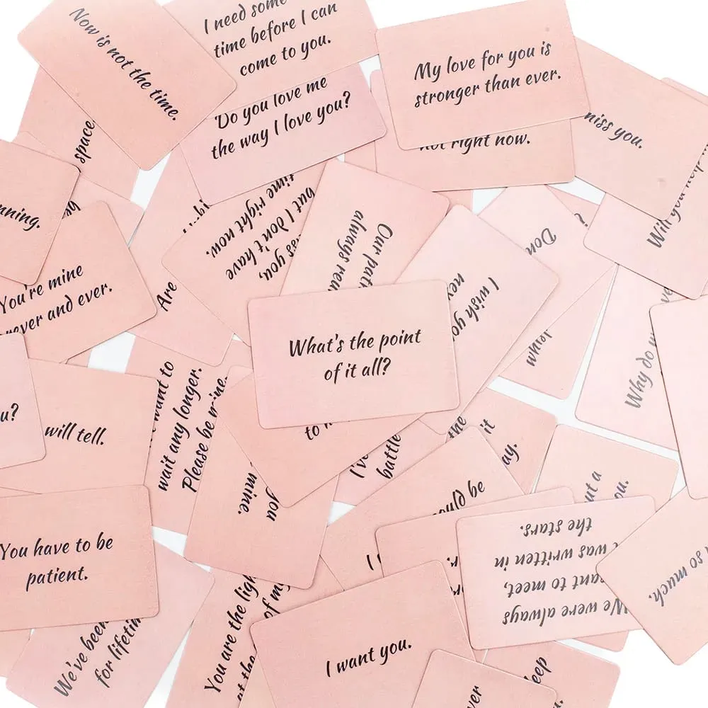 Twin Flame Love Notes Oracle Cards 45Pcs Cards Fortune Telling Card Table Board Game Card 10.3*6Cm
