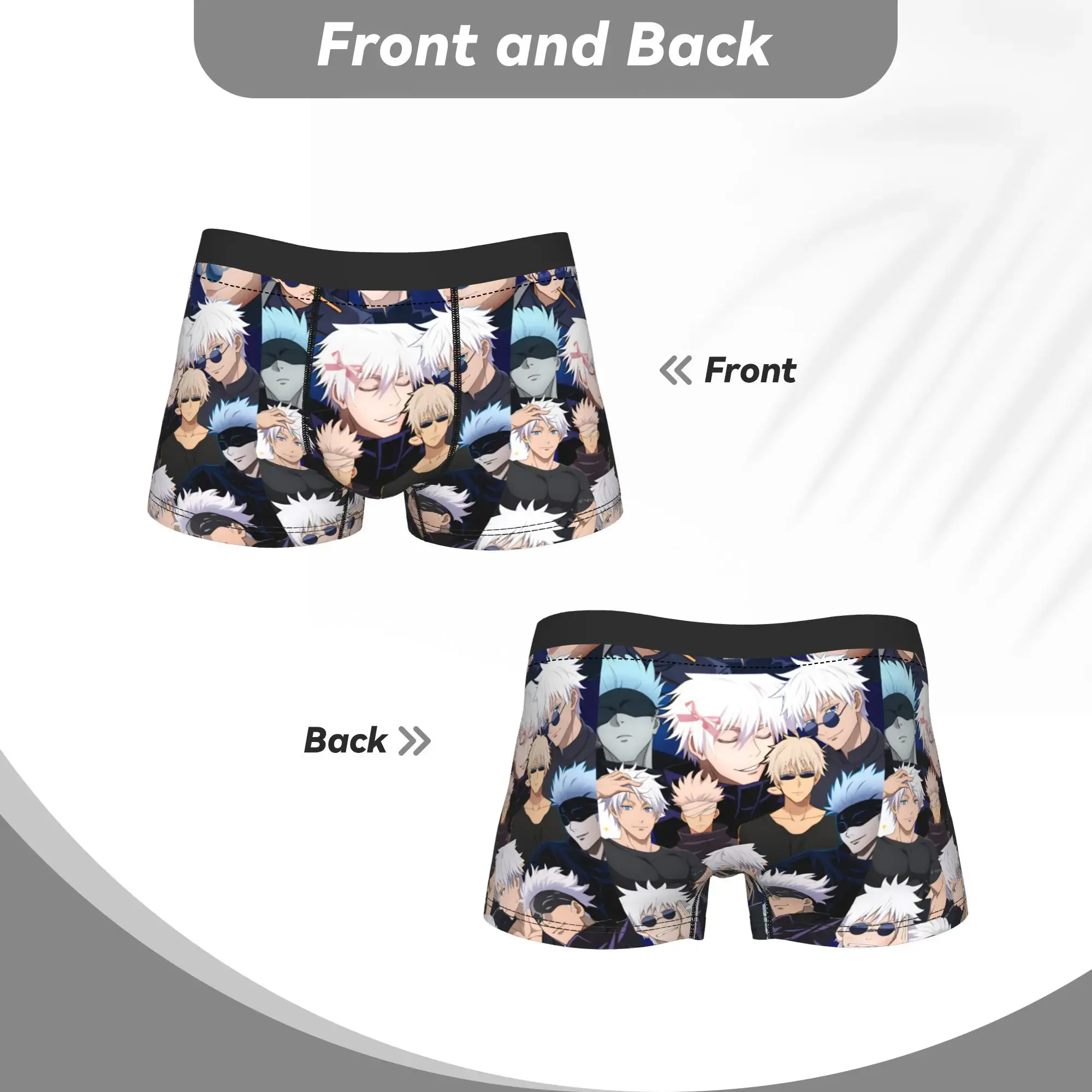Satoru Gojo Jujutsus Underwear Males Panties Pattern Comfortable Boxer Shorts Quality Shorts Briefs Large Size