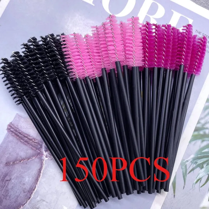 150/300pcs Mascara Wands Eyelash Brush Spoolies for Eye Lash Extension Eyebrow and Makeup Tool Wholesale Makeup Brushes