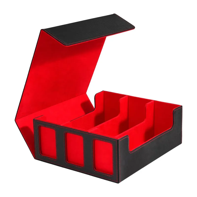 Card Storage Box for Trading Cards 1800+ Deck Box with Display Window Fits for Magic TCG PTCG Sports Cards