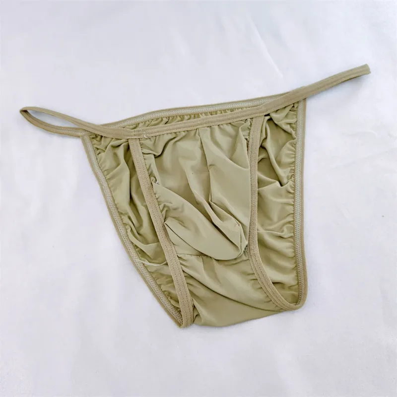 Solid Color Briefs Men Underwear Ultra Thin U Pouch Panties Low Waist Seamless Quick Dry Briefs for Daily Wear — image 9
