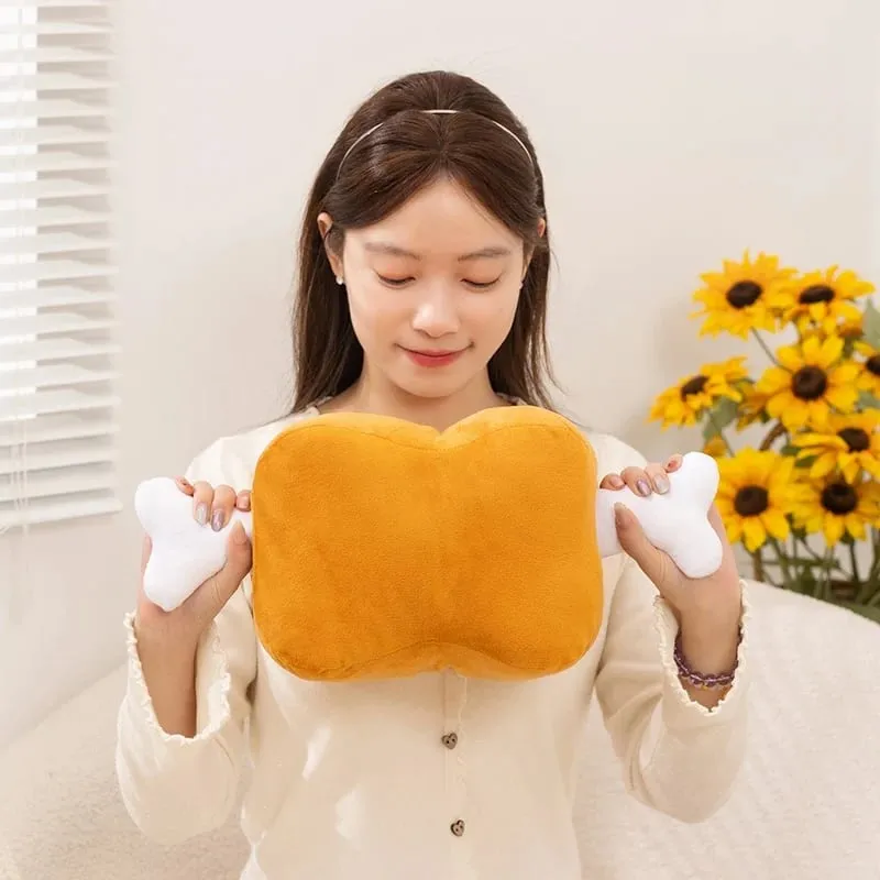 40cm Bone-In Meat Plush Bone Pillow Funny Meat Desk Nap Pillow Stuffed Soft Doll For Sleeping Sofa Cushion Room Decor