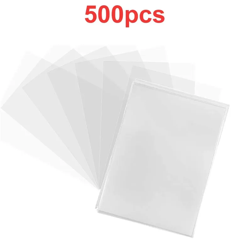 100Pcs Transparent Game Card Cover Clear Protector Sleeve Holder For Pokmones Board Game ID Trading Folder Photo Pouch Kit Toy