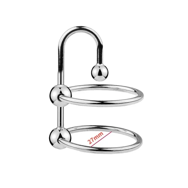 SM Urethral Dilator Cock Ring Stainless Steel Ejaculation Delay Penis Ring Metal Bead Delay Lock Fine Penis Plug Sex Toy for Men