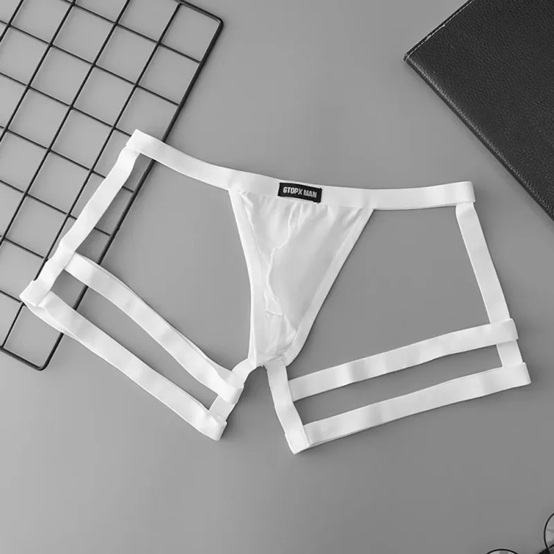 Atmungsaktive elastische Herren-Tanga-Slips mit niedrigem Bund und U-konvexem Beutel-Design, geeignet für Frühling, Sommer, Herbst und Winter — image 4