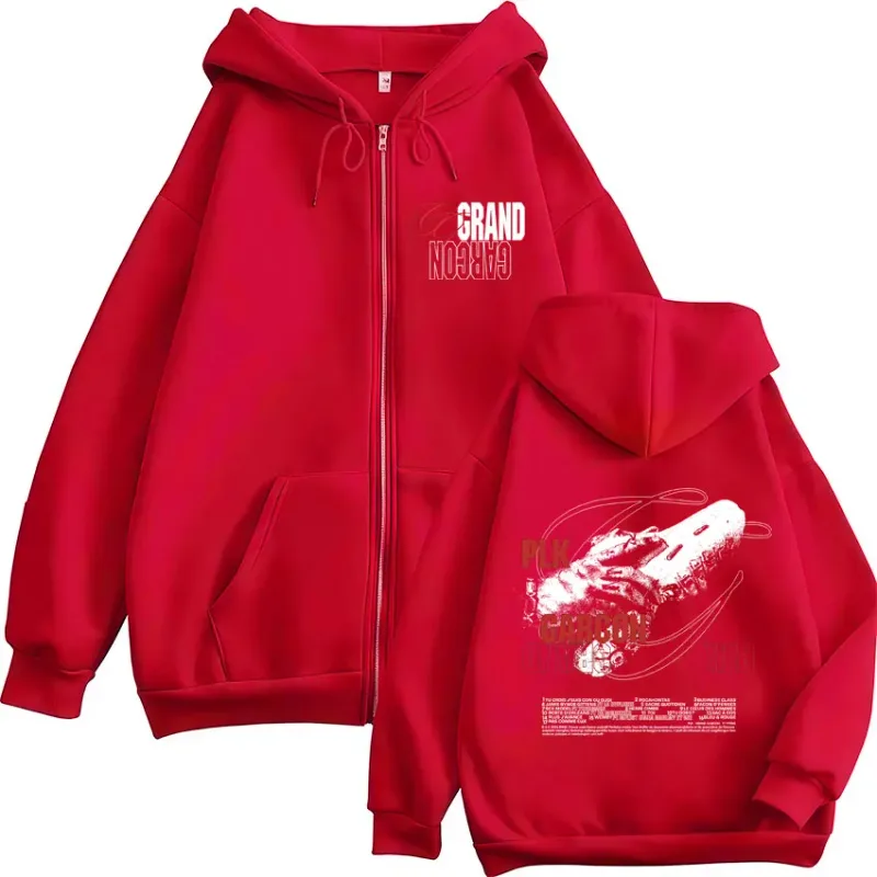 Rapper PLK Grand Garçon 2026 Album Tour Zipper Hoodies Men Women Clothing Fashion Zip Up Fleece Hooded Sweatshirts Jacket Coats