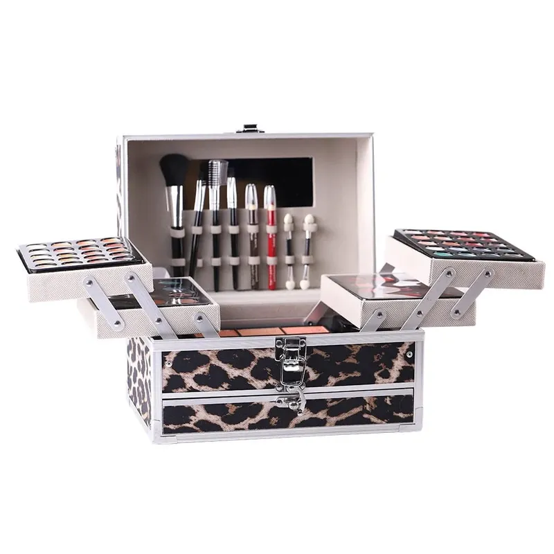 Full Face All-in-One Makeup Set Eyeshadow & Blush Integrated Palette Long Lasting Portable Multifunctional Facial Cosmetics Kit