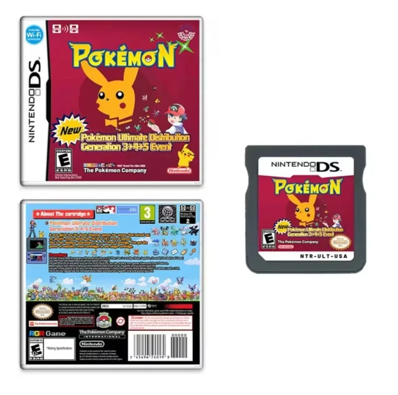 Anime Pokemon Series NDS Game Cartridge Video Game Console Moemon Silver Yellow KAIZO MoonBlack2 Hobby Collection Gifts Toys — image 37