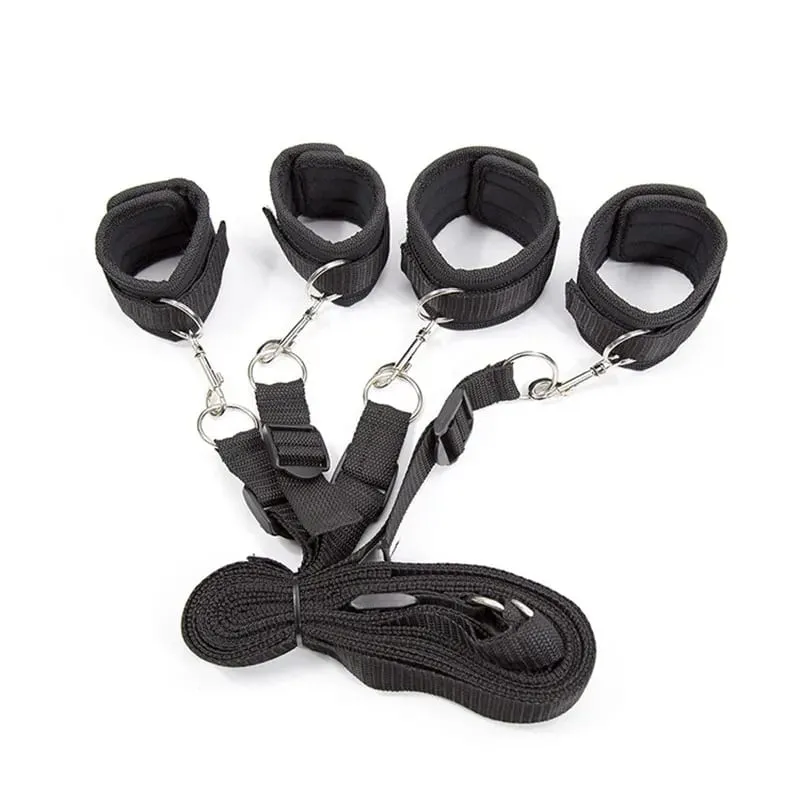Restraint Erotica Binding Sex Forced Split Leg Straps Neck Wrist Bdsm Bondage Set Sex Toys For Woman Couples Product No Vibrator