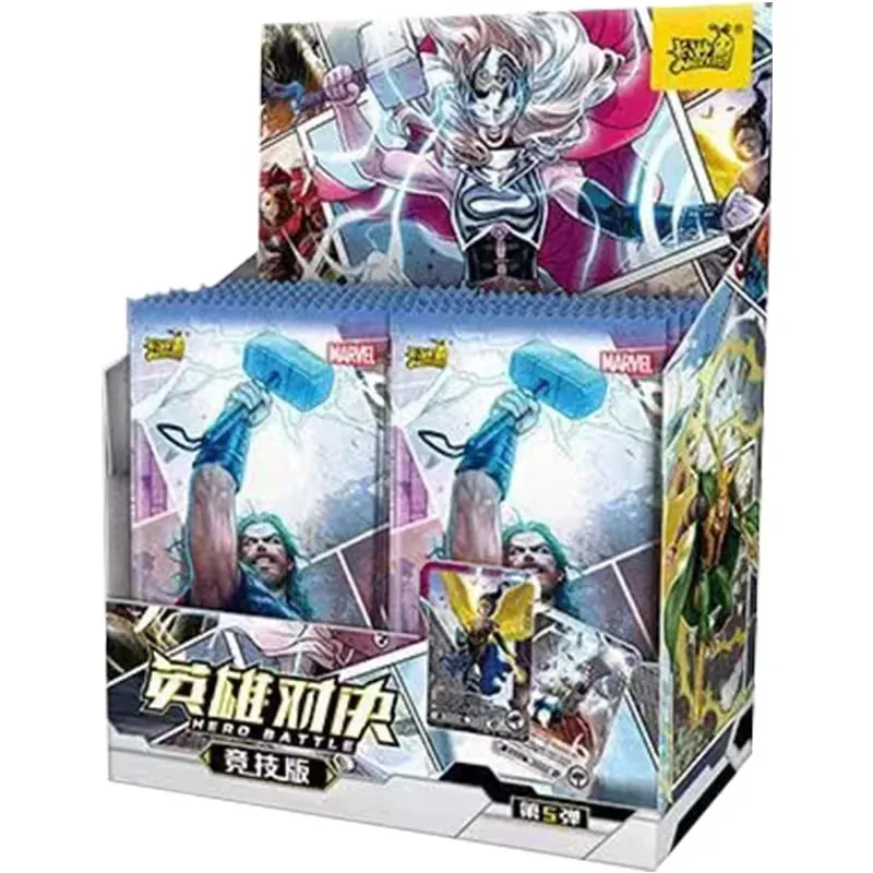 Genuíno cartão da        vingadores heróis duelo cartão versão competitiva homem de ferro thor capitão cr américa coleção cartões brinquedos