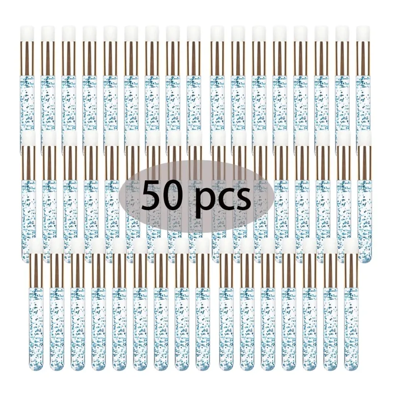 50 יחידות מברשות שמפו להרחבת ריסים רכים מקצועיים ניקוי עמוק ריסים גבות פילינג אף סלון טיפוח ציוד יופי