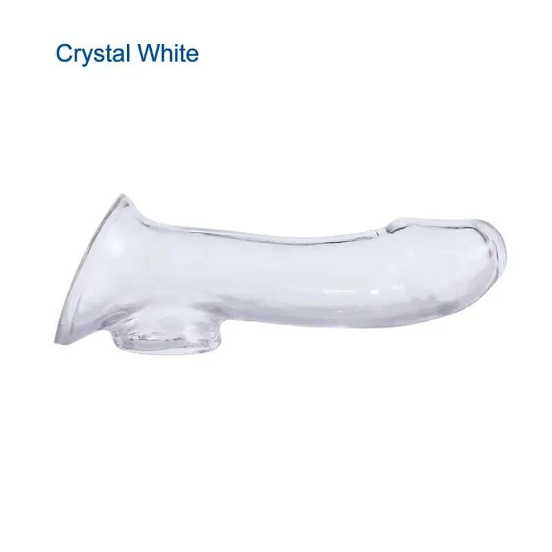 High Elastic Adult Penis Sleeve Cock Extender Reusable and Safer Condoms Sex Toy for Couple Man Delay Ejaculation Tools