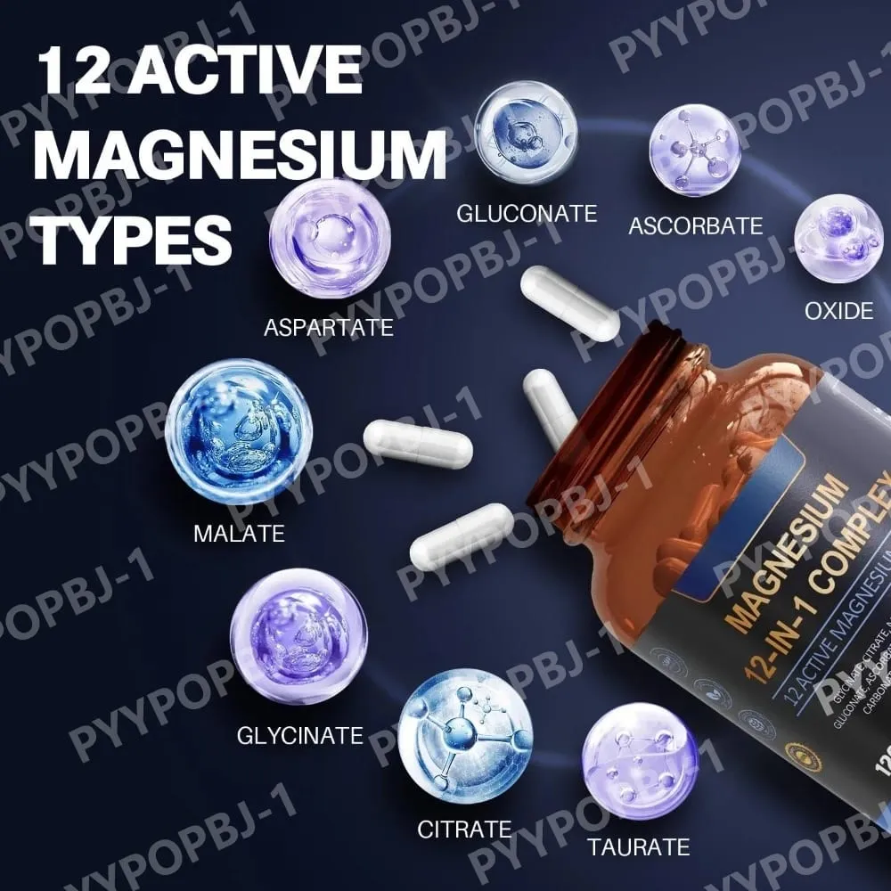 700mg Magnesium Complex12 in 1 Magnesium Supplement with Glycinate Citrate Malate Oxide Taurate Aspartate Orotate Magnesium