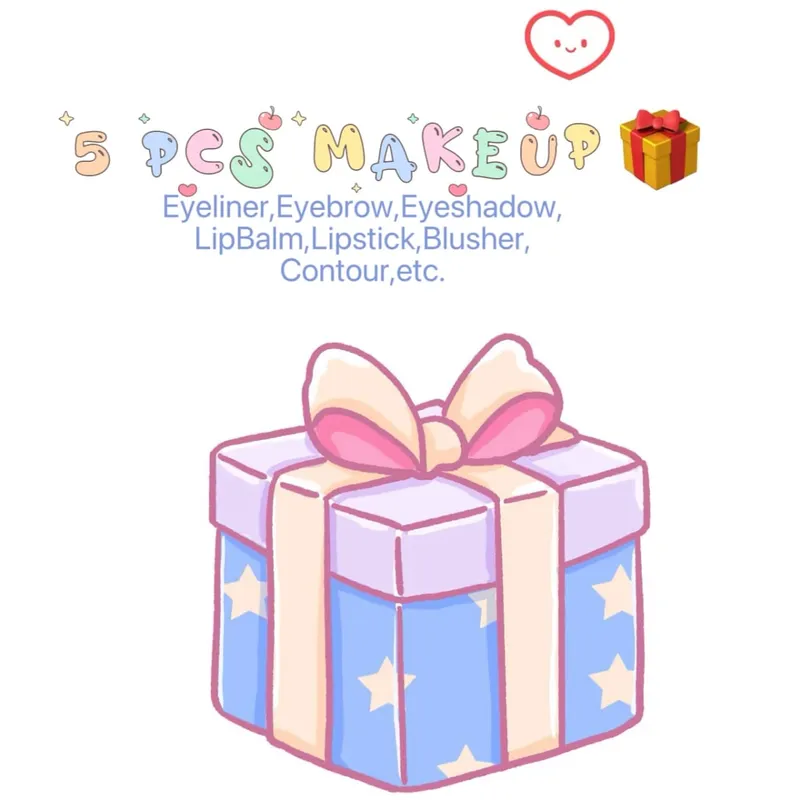 5 pezzi di marca MakeUp Lucky Bag Make up Cosmetics Kit regalo Ombretto Rossetto Sopracciglio balsamo labbra evidenziatore Inviato a caso borsa fortunata