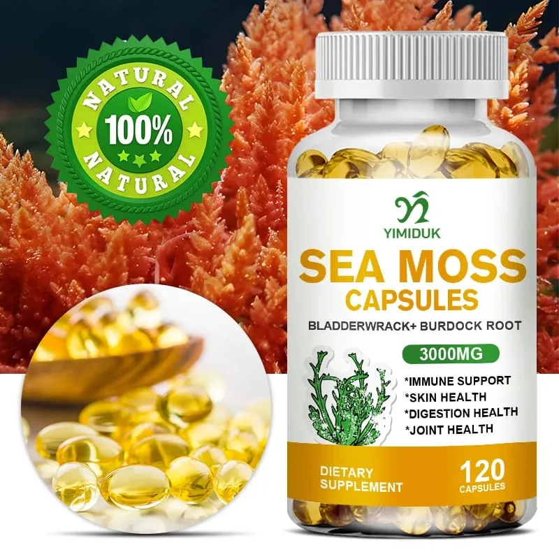 ¡Compre 1 y obtenga 1 gratis! Suplemento orgánico de musgo marino para la salud de la tiroides y la piel aumenta la inmunidad, la energía y la digestión Certificado GMP