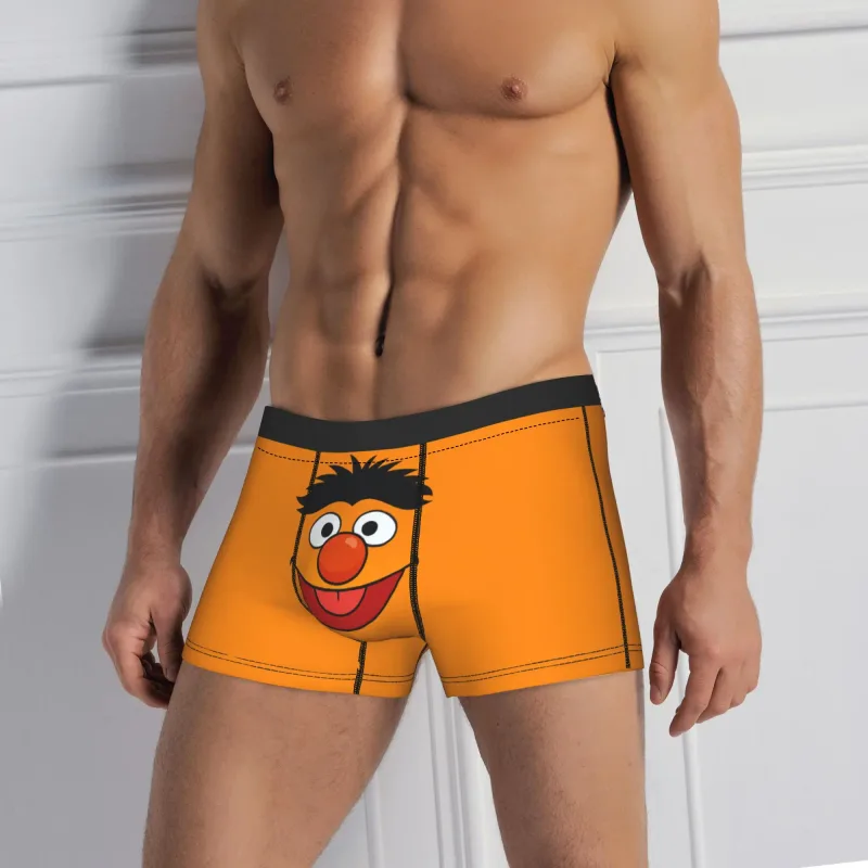 S-Sesames Streets Tango Elmo & Grover Pakaian Dalam Pria Celana Pendek Celana Lucu Boxershorts Bea Cukai Kualitas Kebesaran Celana Dalam