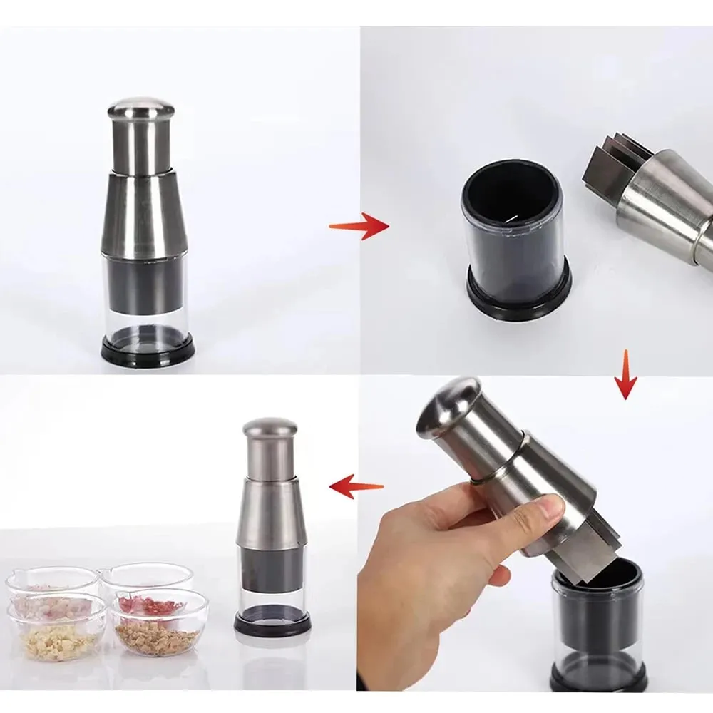 Manual Garlic Crusher Stainless Steel Garlic Crusher Garlic Masher Onion Ginger Garlic Household Kitchen Supplies Garlic Masher — image 3