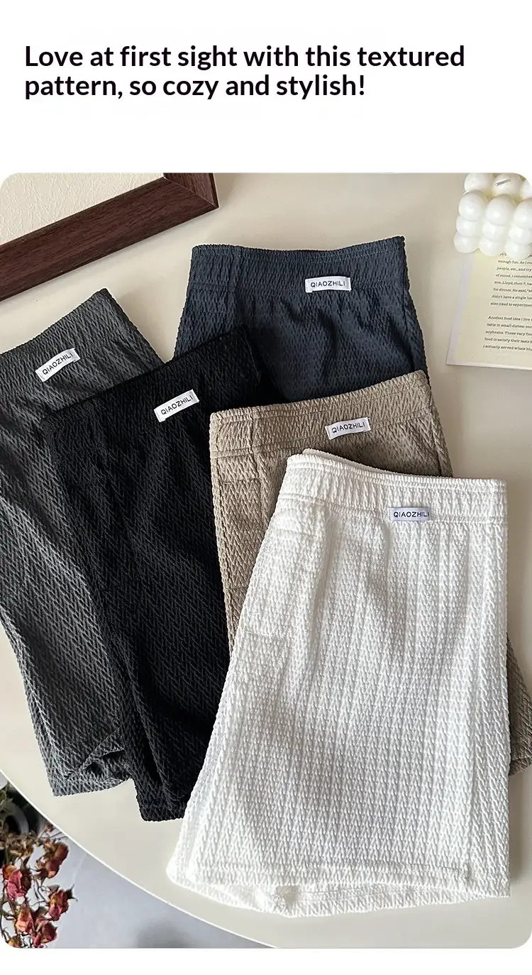 Nieuwe heren boxershorts van ijszijde jacquard, los en ademend, groot formaat, vierkante snit, thuis casual eenvoudig herenondergoed