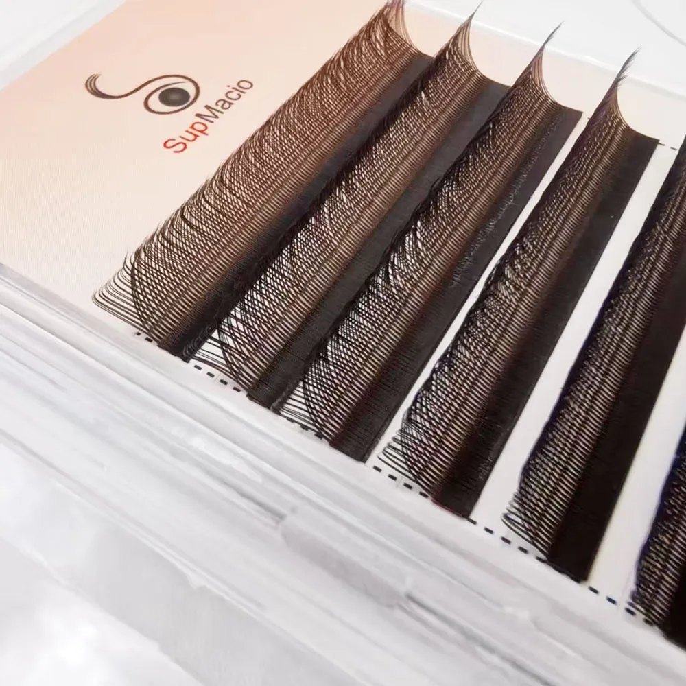 Supmacio YY Lashes Brown Soft Invividual Eyelashes Y Shape Volume Eyelash Extension Double Tip 2D Eye Lash Cilios YY Wire