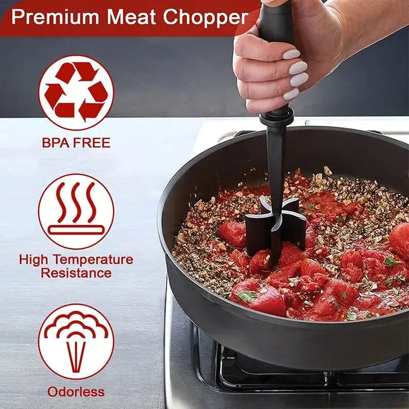 Fruit Salad Mixer Multifunctional Manual Mashed Chopper Potato Meat Crusher Non-Stick Masher Kitchen Mixing Rod Cooking Tools