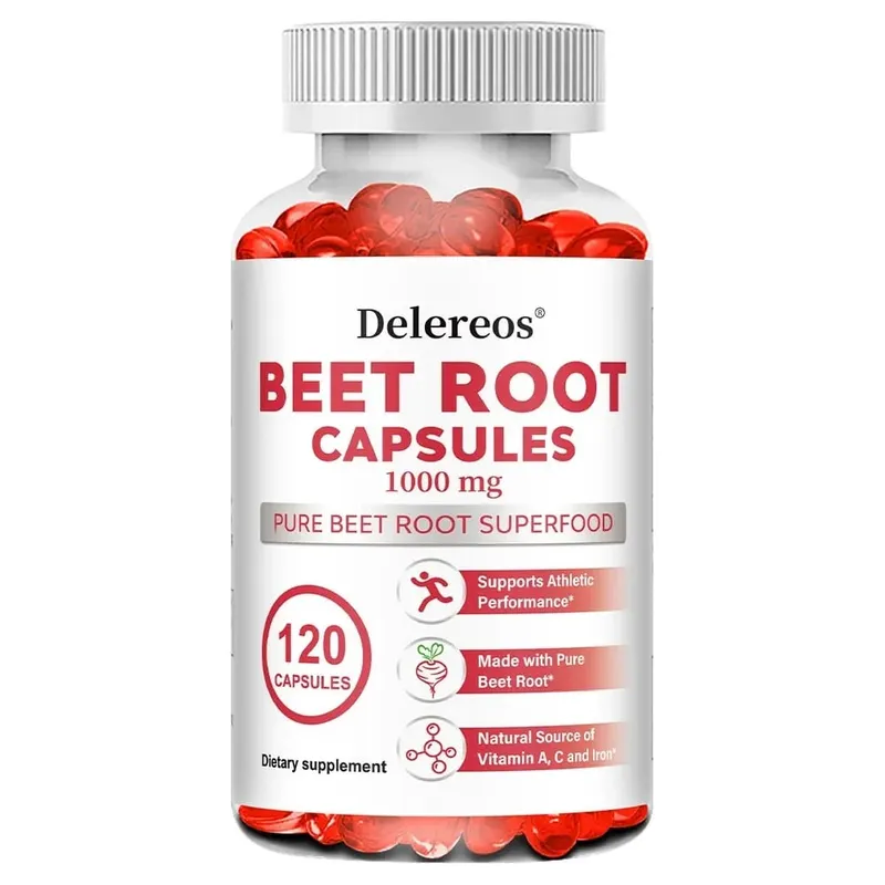 Beetroot Capsules - Supports Digestive Immunity Health Improves Energy Athletic Performance Non-GMO Gluten-free