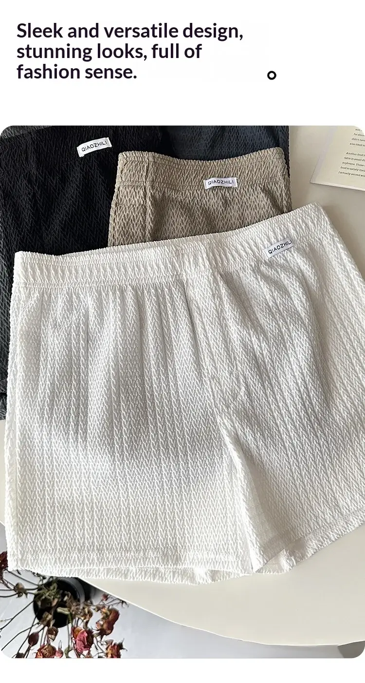 Nieuwe heren boxershorts van ijszijde jacquard, los en ademend, groot formaat, vierkante snit, thuis casual eenvoudig herenondergoed