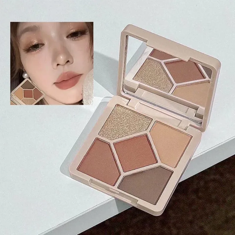 Multipurpose Makeup Set 4pc Double Head Lip Glaze Face Pressed Powder Blusher Eyeshadow Eyebrow Pencil Eyeliner Lip Oil
