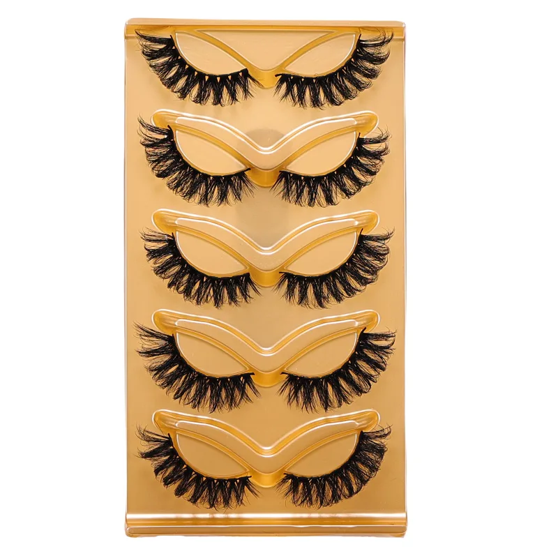 5 Pairs Cat Eye False Eyelashes Eye End Lengthening Long Curling Thick Fluffy All-match Comfortable Fake False Eyelashes — image 10