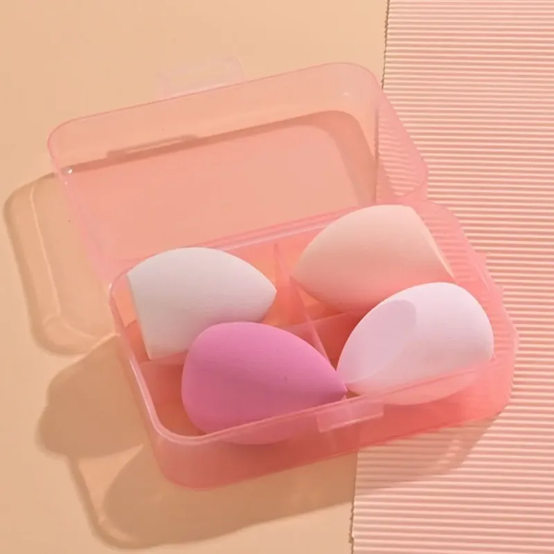 4Pcs Beauty Pro Foundation Cosmetic Puff Set Dry Wet Usable Makeup Tool Magic Brushes With Box Sponge Powder Makeup — image 10