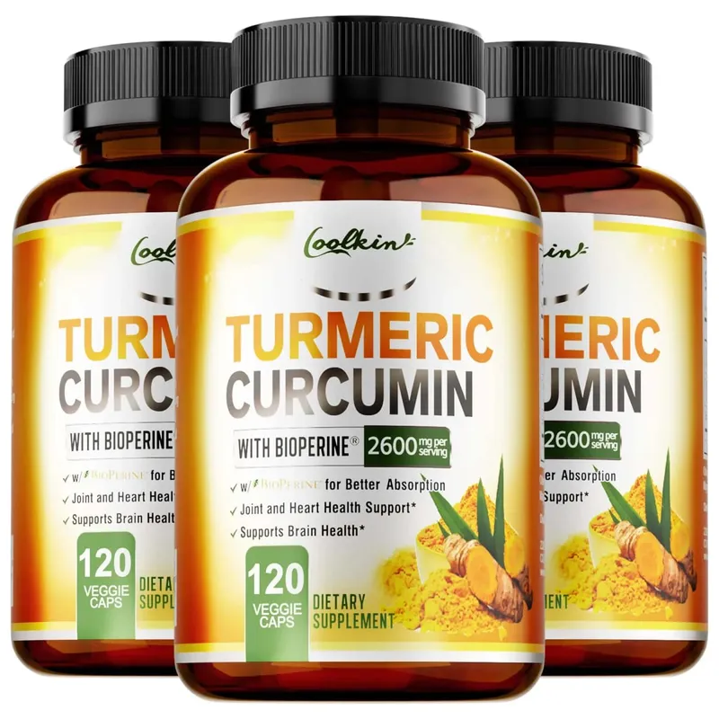 Turmeric Curcumin Capsules - with Black Pepper - Helps Joint Antioxidant & Immune System Anti-Inflammatory