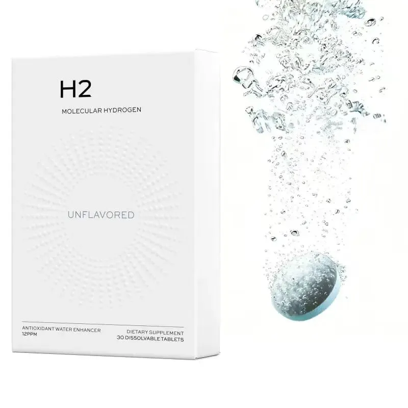 H2 Molecular Hydrogen Water Tablets with Magnesium - Energy Boost - Gluten Free - Antioxidant & Cellular Health Support